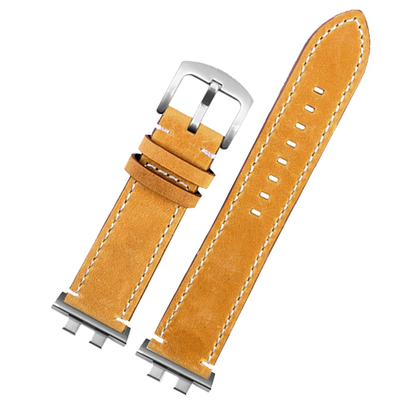 New Customized Vintage Frosted Leather Watchband For G-SHOCK Casio GMW-B5000 Silver Mens Watch Band Strap B5000 Brac