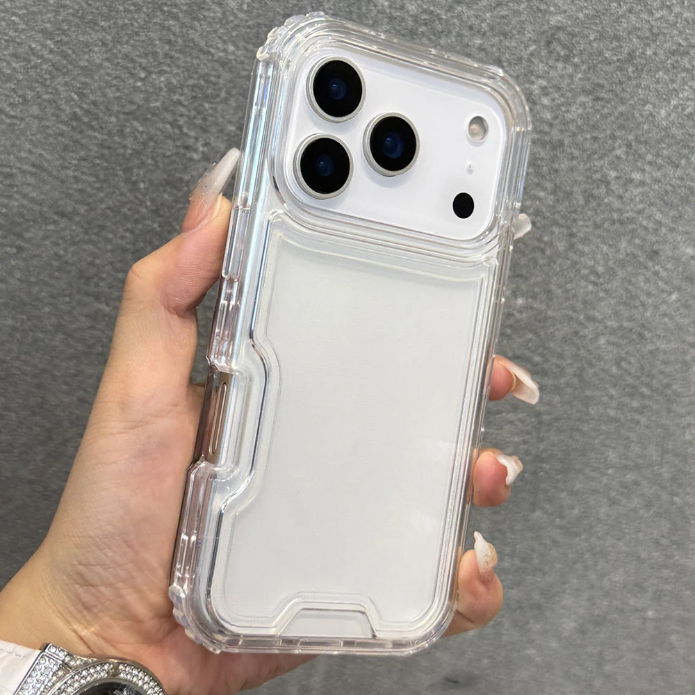 รูปสินค้า เคสกันกระแทก 3 ชั้น ใส สำหรับ iPhone