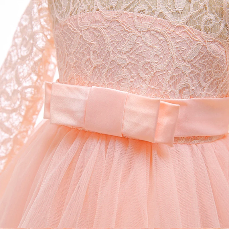 Long Formal Bridesmaid Teens Girls Dress Lace Children Costume Princess Party Flower Kids Clothes Wedding Evening 10 12 Vestidos girls dress princess costume kids clothes women evening dress