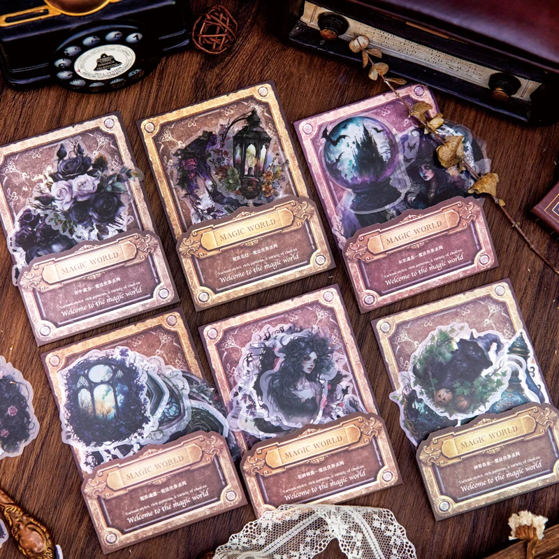 12 упаковок/партия, маркеры серии волшебного мира, украшение для фотоальбома, наклейки для домашних животных