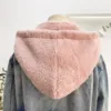 Fleece Fake Hooded Collars Hat For Sweater Pullover Jacket Outwear Winter Flecce Detachable Hooded Fake Collar Cap Drawstring 1