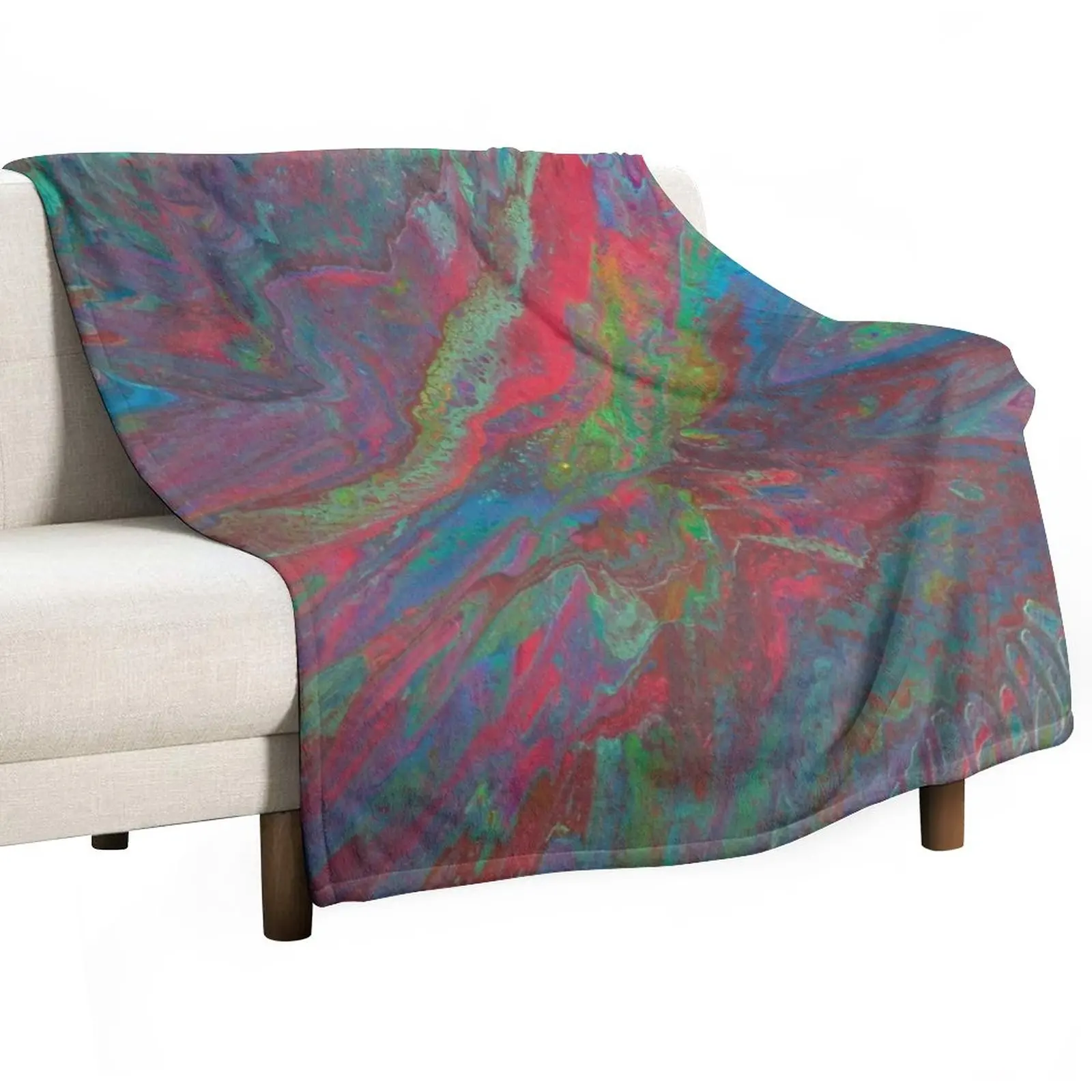 

A Dash of Color painted by Flailing Frog Throw Blanket Single Blanket Sofas Thin Blanket