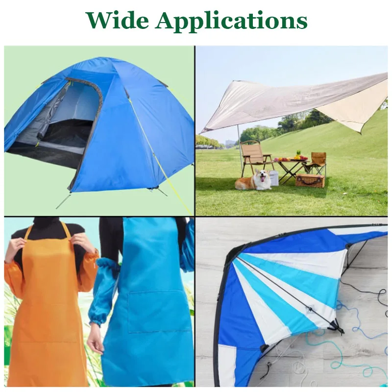 Ripstop Nylon Fabric PU Coated Waterproof Kite Fabric for Parachute Inflatable Flag Tarp Cover Tent DIY 1pcs