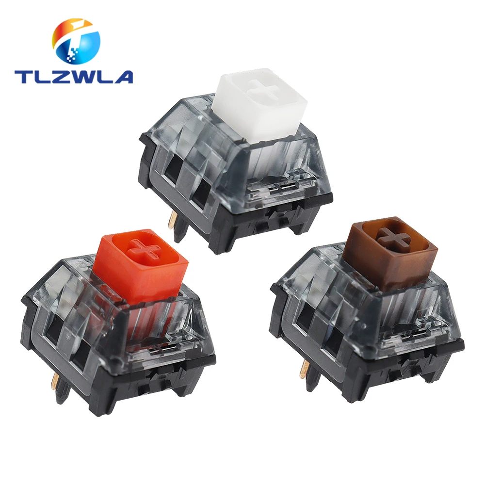 Kailh Box V2 Mechanical Keyboard Switch Set - White, Red, Brown (5-Pack)