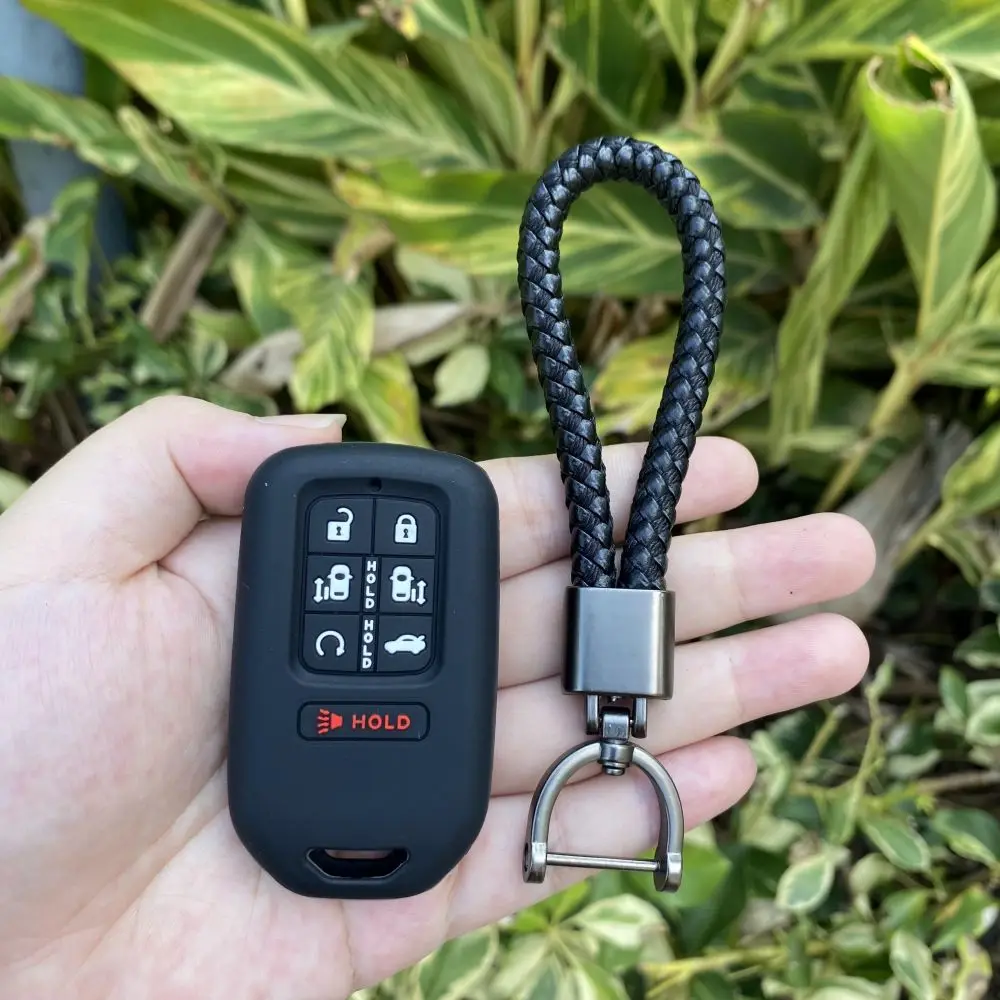 7 Button Silicone Car Fob Key Cover Case Protect Skin Bag Rubber Shell Holder for Honda Odyssey Remote Keychain key case key case cover car key shell remote control case cover