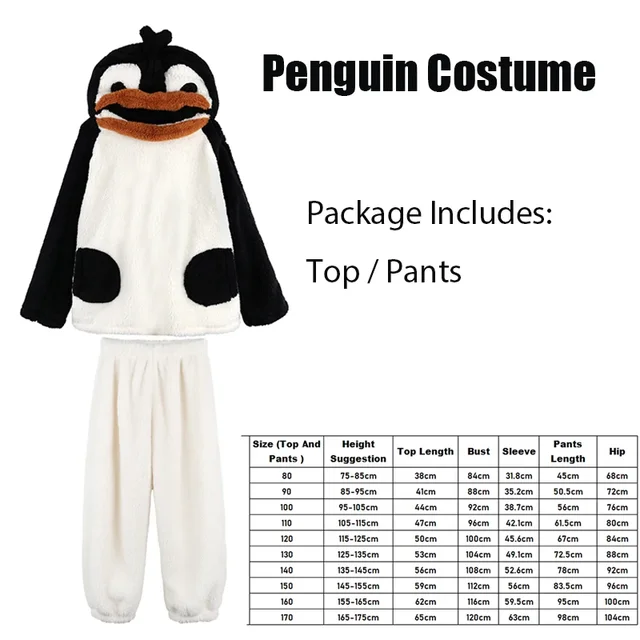 Disfraz Pinguino Pijama Pinguino Hombre 2025 Nueva Llegada Unisex