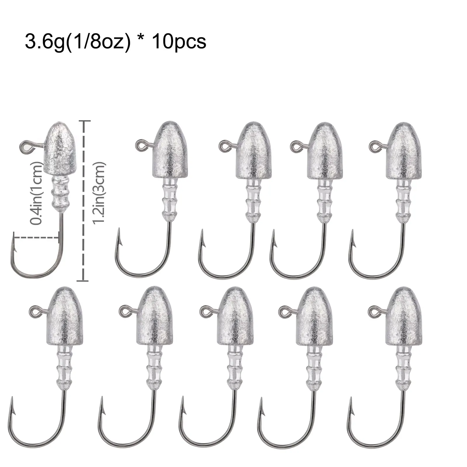 KKAAMYND 10pcs 10g 14g 7g 5 G Offset Worm Crochets En Acier Inoxydable