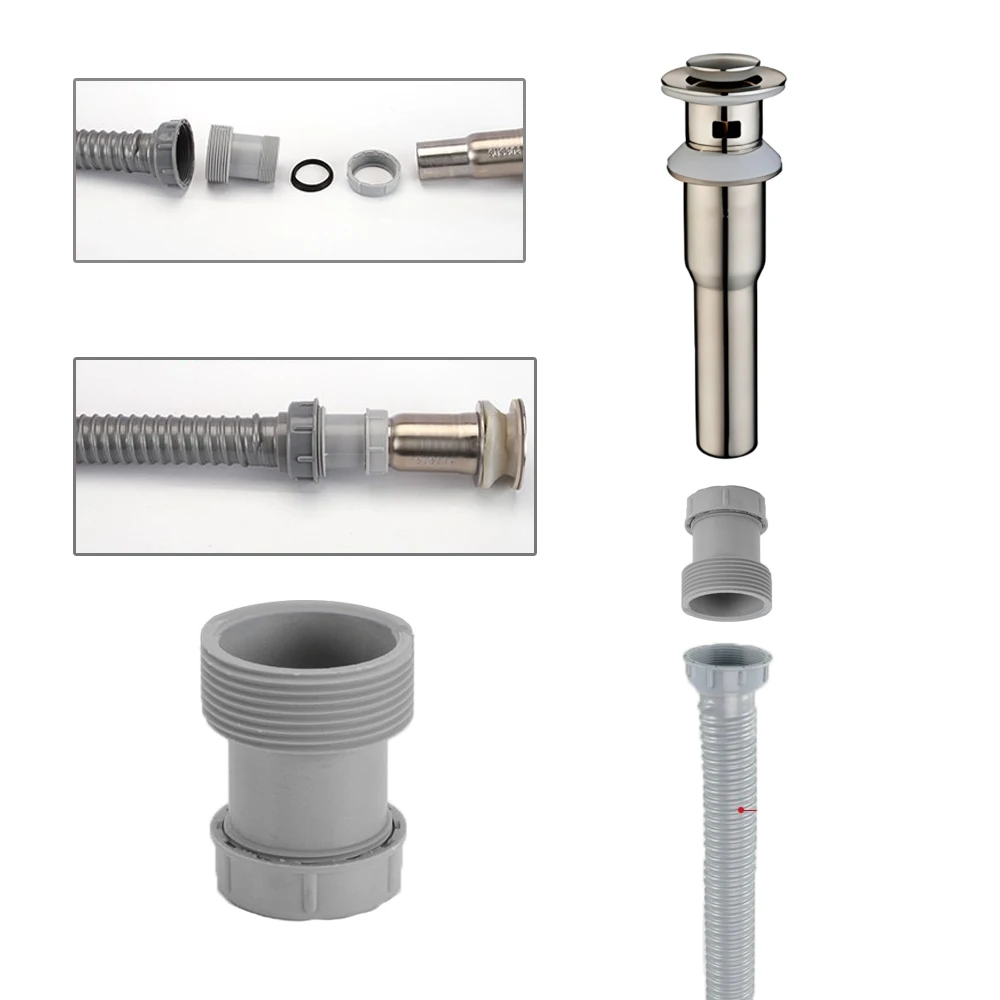 Kitchen Sink Drainage Adaptor Bashroom Basin Drain Pipe Connector Thread Y Shape Basin Sewer Joint Accessories ABS Rubber Rubber Hose Pipe Fitting Pipe Fitting Tee Adapter Water Pipe Fitting