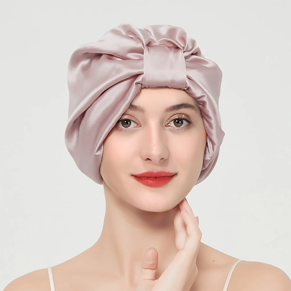 

100% Pure Mulberry Silk Sleeping Cap Night Bonnet Hair Bands Turban Bonnets Headband for Women Hair Sleeping Bandana Headwrap