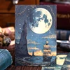 Journal GO 30pcs Moon Theme Material Paper Scrapbooking Photo Frame Moonlight Journal Material Decorative Background Paper 1