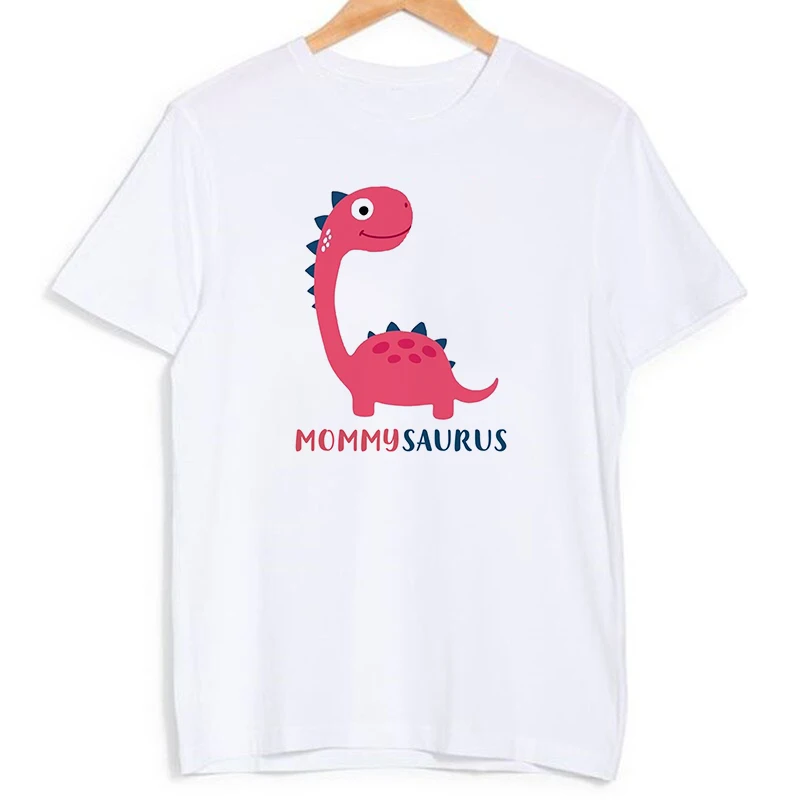 Cartoon Saurus Print Matching Family Outfits Tops for Birthday Boy Dinosaur Party Family Look T-shirt Dad Mom Bro Sis Tee Shirt 3