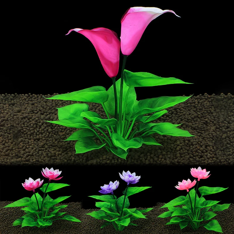 

1pcs Artificial Underwater Plastic Plants Aquarium Fish Tank Aquatic Fake Shrub Green Water Grass Viewing Simulation Decoration