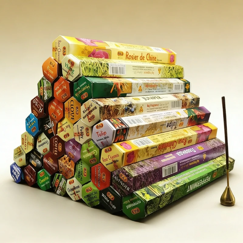 Assorted Scented Incense Sticks for Meditation, Yoga, and Aromatherapy - Lavender, Sage, Sea Breeze, and Love