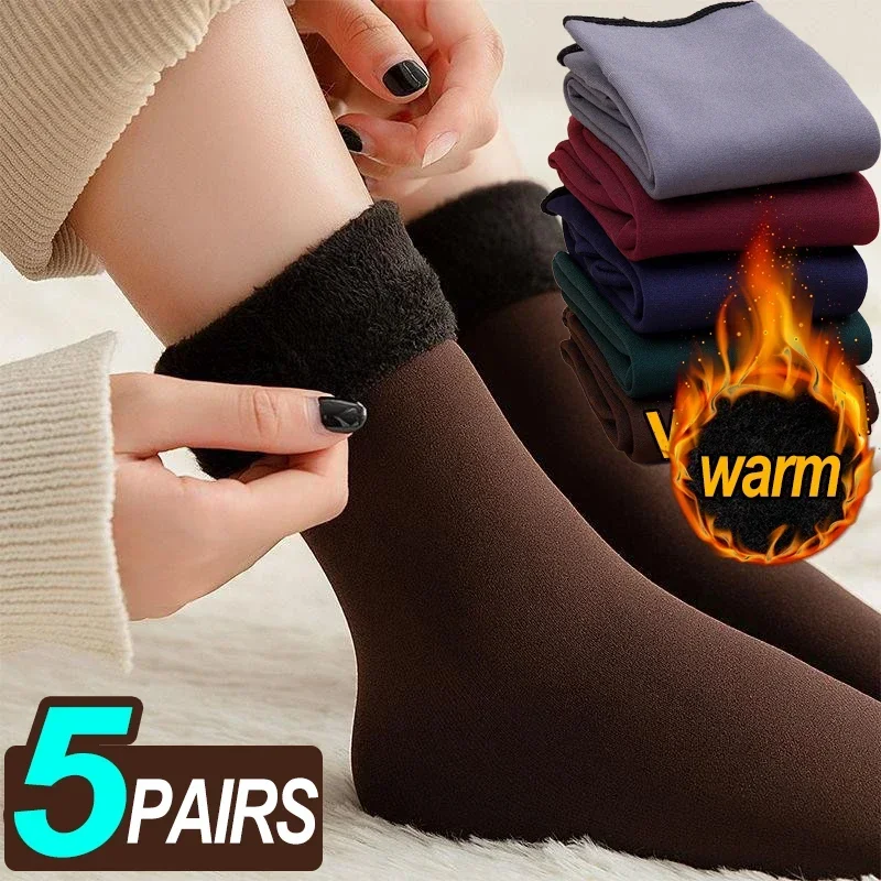 Wholesale Winter Warm Thicken Fleece Short Socks Women Thermal Cashmere Wool Socks Snow Velvet Boots Home Floor Calcetines Mujer Best Sellers In Women's Clothing