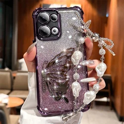 Elegant Shockproof Glitter Bracelet Case with Laser Plating Design - OPPO Reno10 (PURPLE)