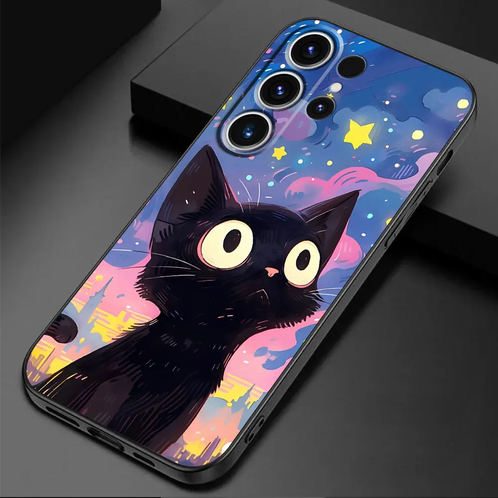 Starry Sky Cat Silicone Phone Case