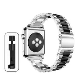 Correa de metal de acero inoxidable para Apple Watch - Banda de repuesto elegante y duradera