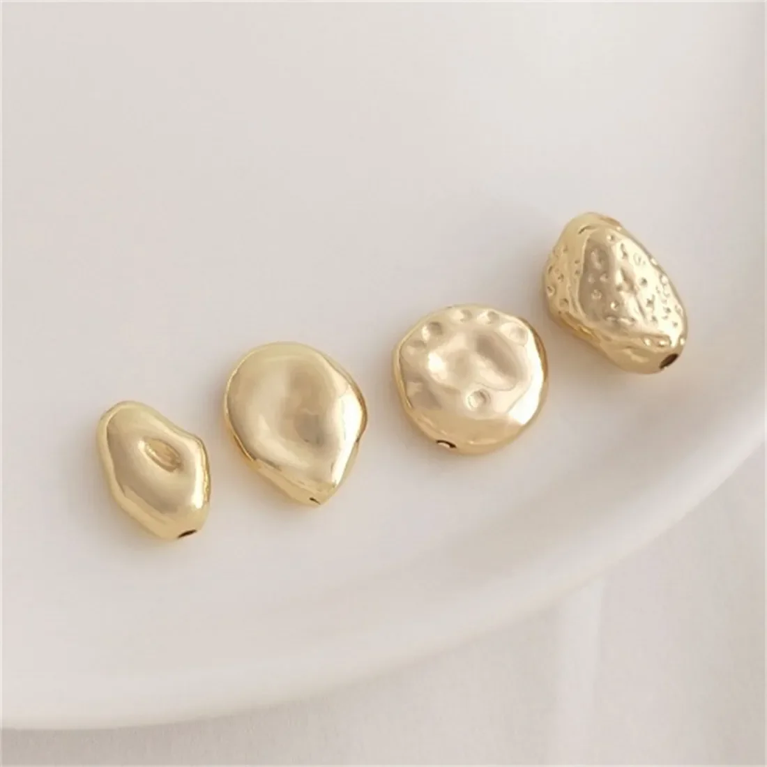 

14K Gold Irregular Shaped Separated Bead Stone Bead Baroque Petal Partition DIY Handmade Pearl Jewelry C271