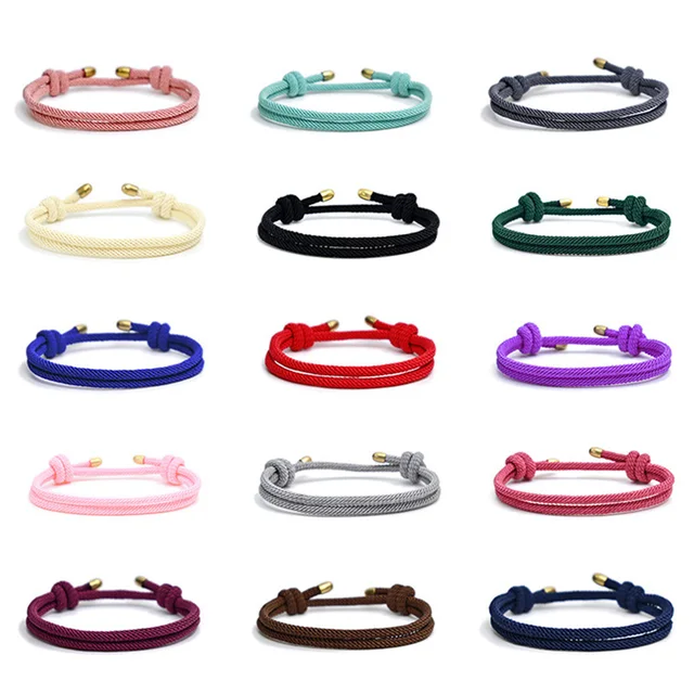 New Lucky Red String Colorful Thread Rope Bracelets for Women Men Adjustable Couples Bracelets Hand Knitted Jewelry Gift