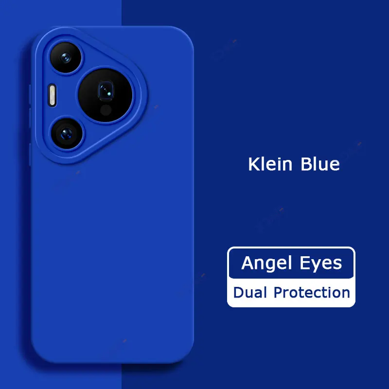 Luxury Angel Eyes Square Liquid Silicone Case Cover - 360° Soft Protective Mobile Phone Bag
