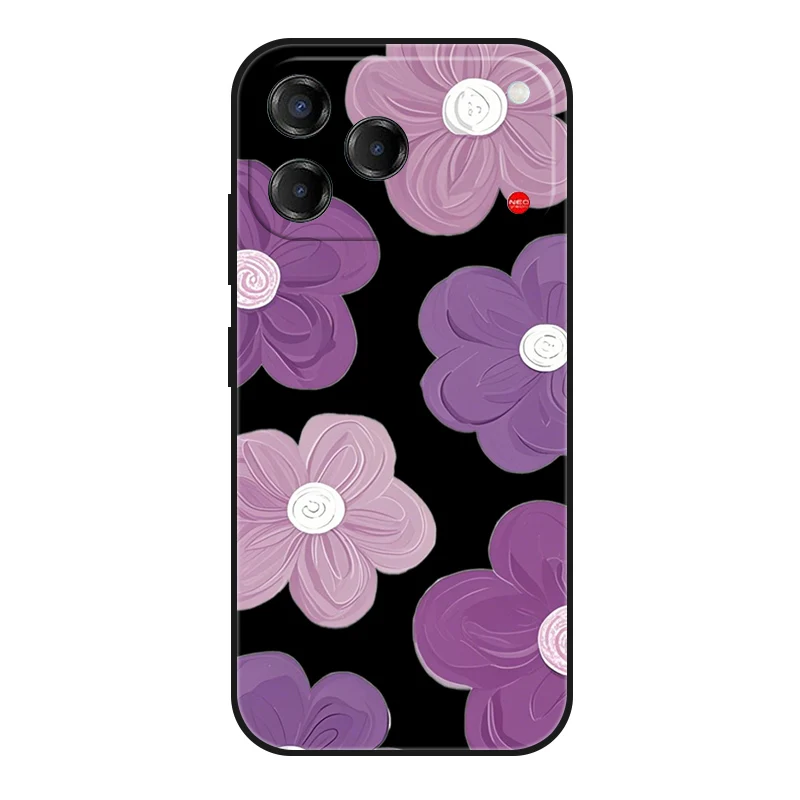 Marble Painted Soft Matte Silicone Back Cover - Elegant Design Case