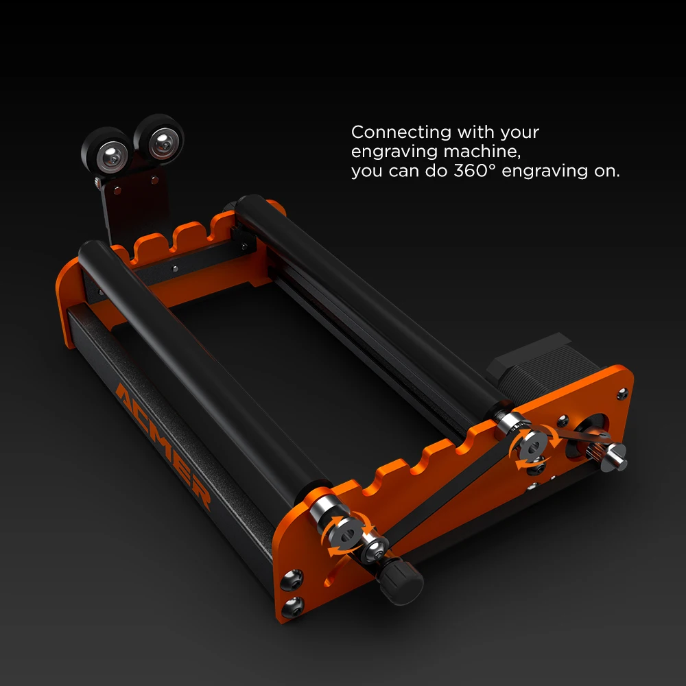 ACMER M2 Rotary Module 360 Degree Rotat Universal Y-axis Roller Engraving Tool Curved Surface for Laser Engraver Accessories