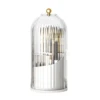 Birdcage Dustproof 360 Rotating Grid Compartmentalised Desktop Makeup Organiser Cosmetic Storage Case For Madam 6