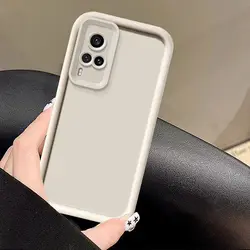 Matte Anti - Drop Soft Protective Phone Case - Full Coverage for Vivo Y33 2021 (Tyjt white)