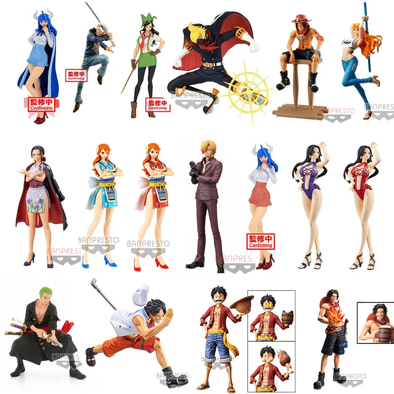Nuovo Originale One Piece Ulti Law Nico Robin Vinsmoke Sanji Nami Ace Buggy Rufy Chopper Shanks Zoro Action Figure Toys Con Scatola