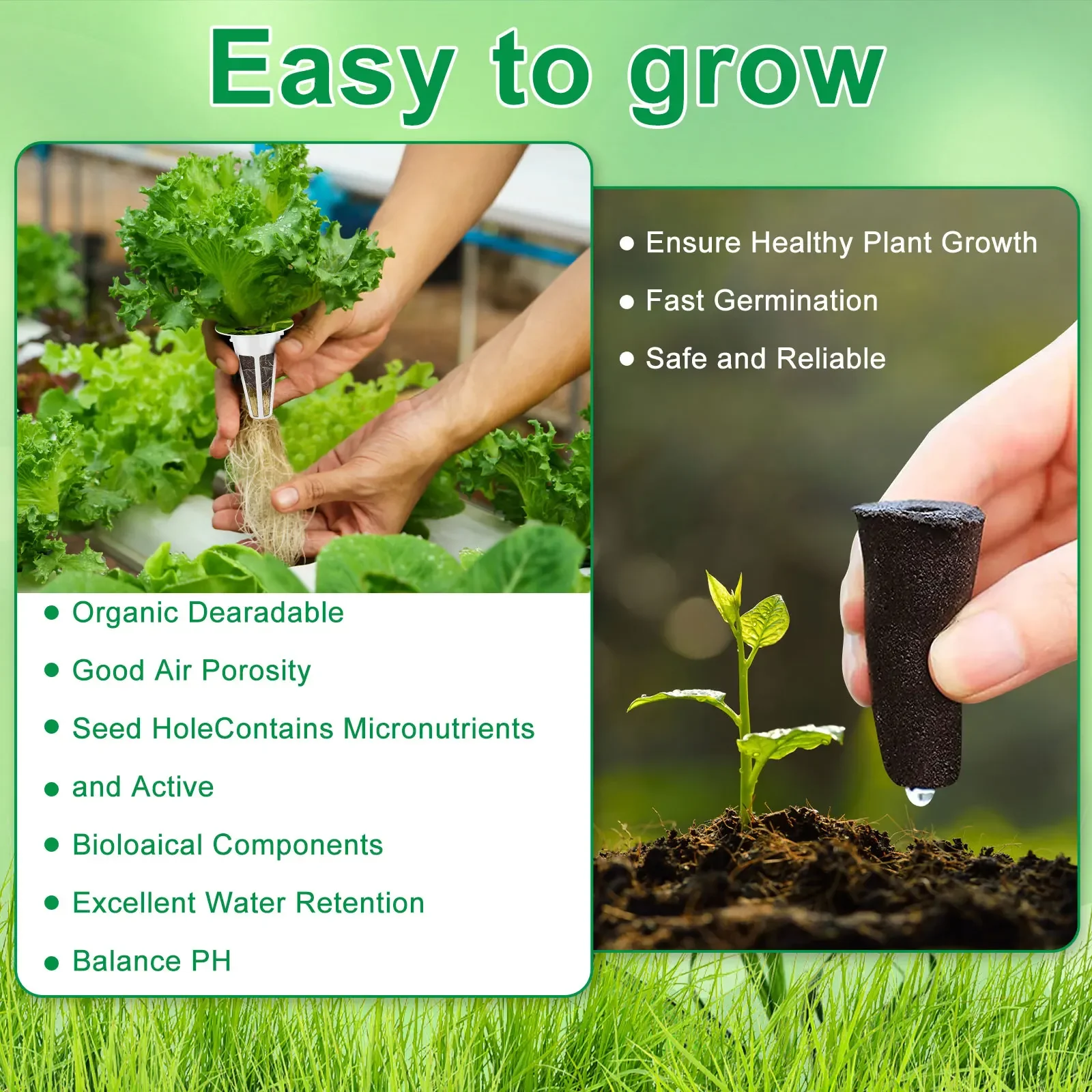Hydroponic Garden Accessories Set - Reusable Clear Plant Pod Kit