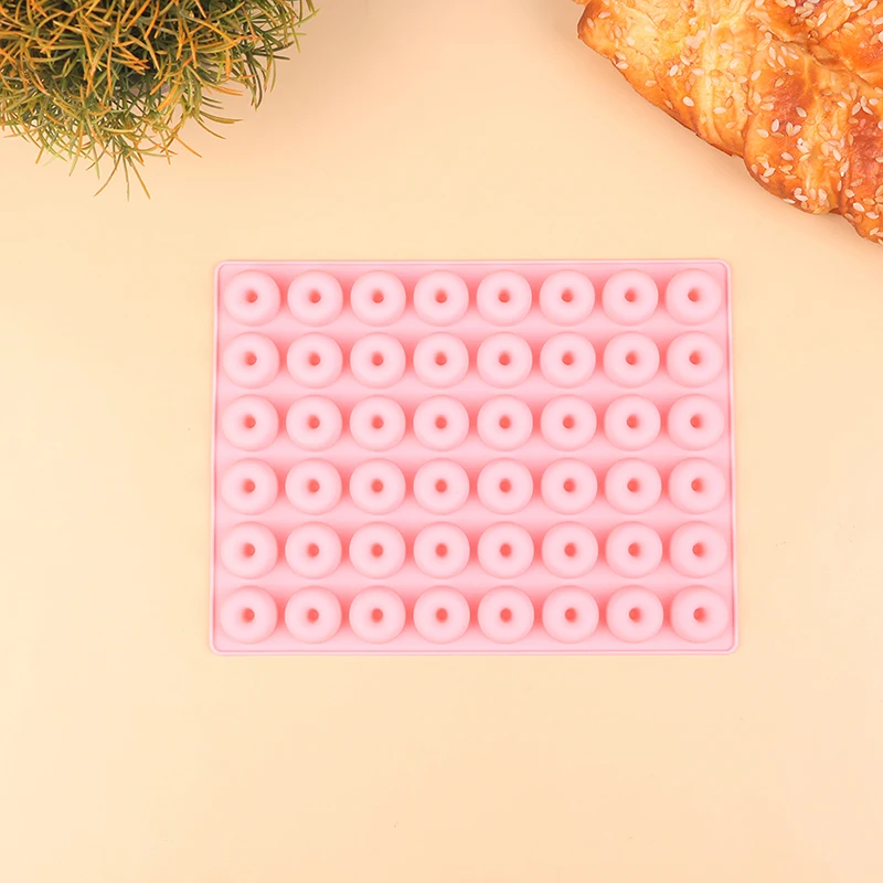Mini çörek Pan kalıp 48 kavite küçük silikon çörek kalıp çörek pişirme tepsisi kalıpları çörek kek bisküvi simit yapmak