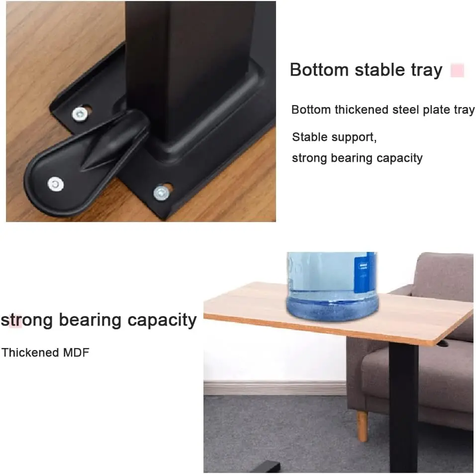 طاولة السرير مع عجلات المتداول 80x40x89.5 سنتيمتر...