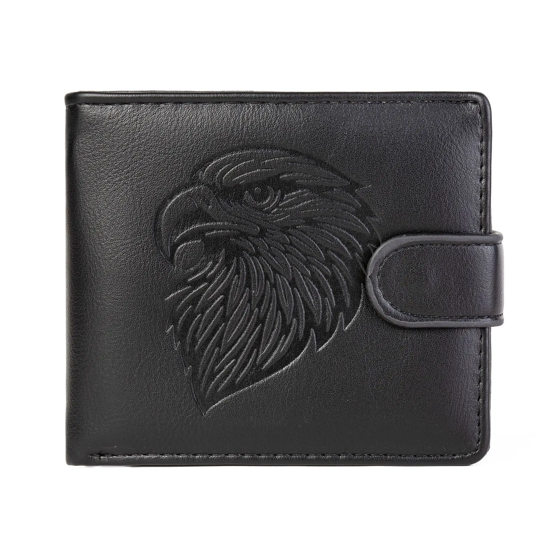 Embossed Eagle PU Leather Men's Retro Wallet – Multi-Functional Business Card Holder with Large Capacity