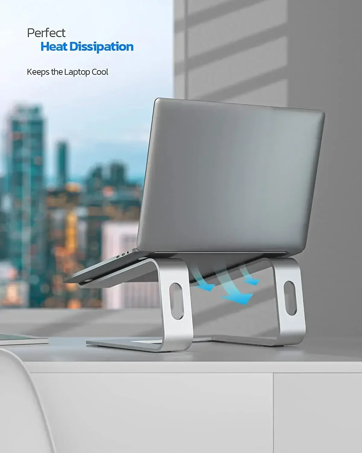 Vertical Aluminum Laptop Stand Detachable Riser Notebook Holder Compatible with MacBook Air Pro laptop stand laptop riser stand laptop mount desktop bracket