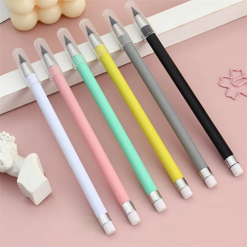 

140Pcs Everlasting Pencil Unlimited Writing Pencils Eternal Erasable Pencil Kawaii Pen Stationery School Supplies