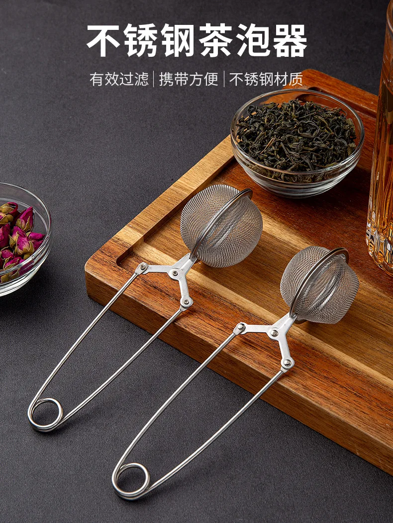 Description Picture 2 of itemCoffee Herb Spice Filter Diffuser Handle Tea Ball Match Tea Bags Tea Infuser Stainless Steel Sphere Mesh Strainer Strainer
