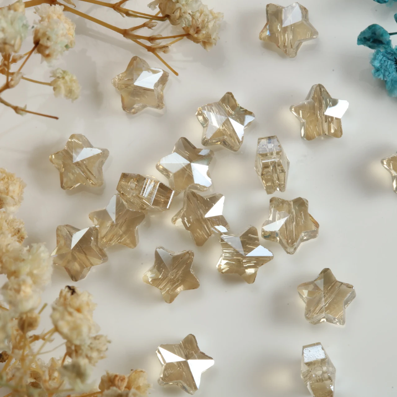 Sparkling Star Glass Beads