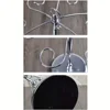 Countertop Wine Glass Holder Freestanding Tabletop Tall Glass Storage Rack with 6 Hooks (Silver) 6