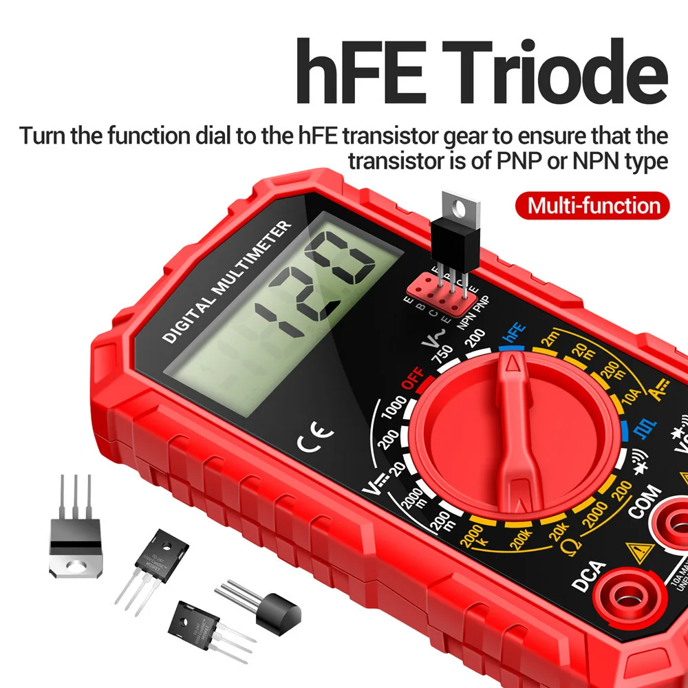 SZ308 Digital Multimeter Voltage Resistance Meter AC/DC Voltage Current Tester Voltmeter Ammeter LCD Backlight Tester Digital Multimeter Multimeter Tester Voltage Meter Tester