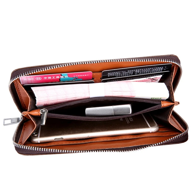 Luxus Marke Männer Kupplung Tasche Leder Lange Geldbörse Passwort Geld Tasche Business armband Telefon Brieftasche Männlichen Casual Handliche Taschen 2025 – Detail 20