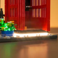 Brick Bling LED light model 21347 is suitable for Red London Telephone Box block gifts (only including lighting accessories) 6