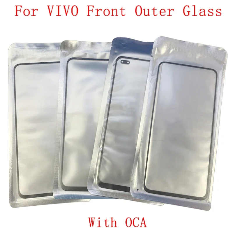 5Pcs Front Outer Glass Lens Touch Panel Cover For VIVO V20 V19 V17 V15 V11 S1 Pro Prime Glass Lens with OCA