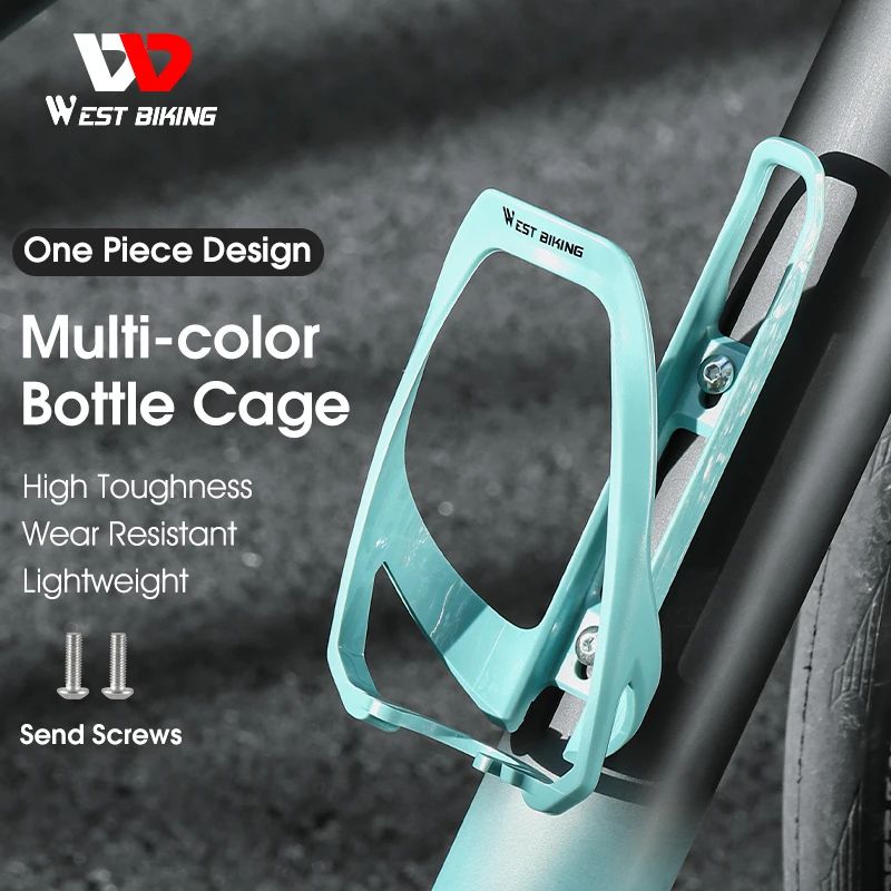 WEST BIKING Ultralight Bike Bottle Cage PC Bicycle Bottle Holder Mountain Folding Bike Cage Bracket Frame Mounting Bike Parts
