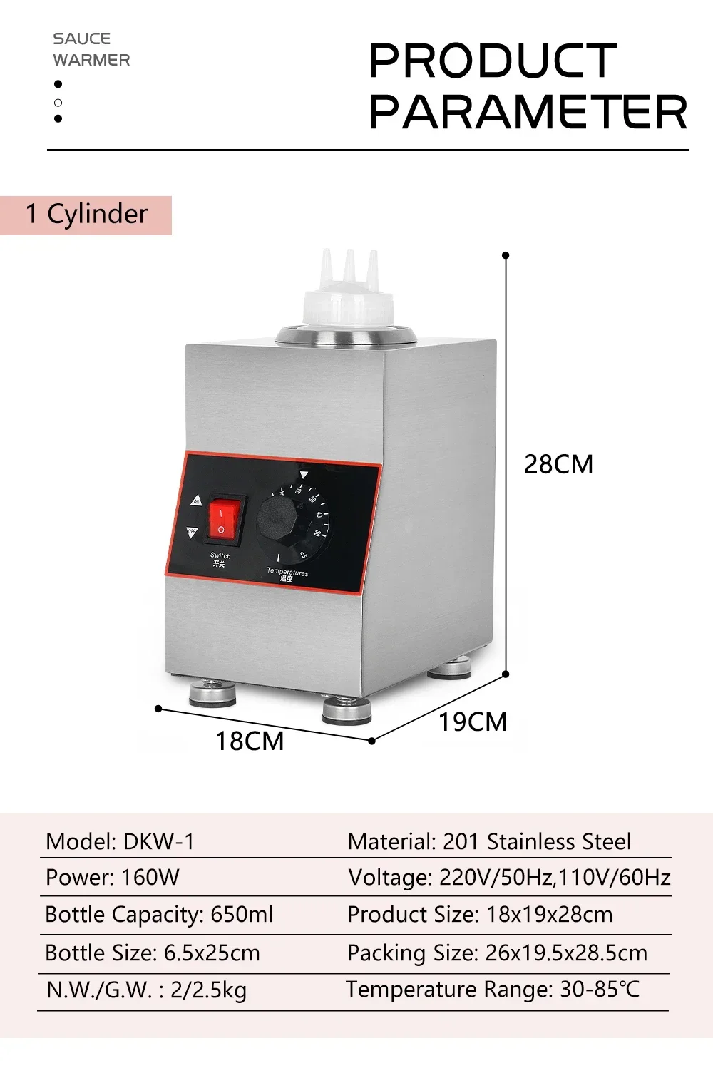 Description Picture 3 of itemHomeWise Commercial Chocolate Heater Sauce Warmer Sauce Insulation Machine 1/2/3/4 Bottles Soy Jam Heater Filling Machine
