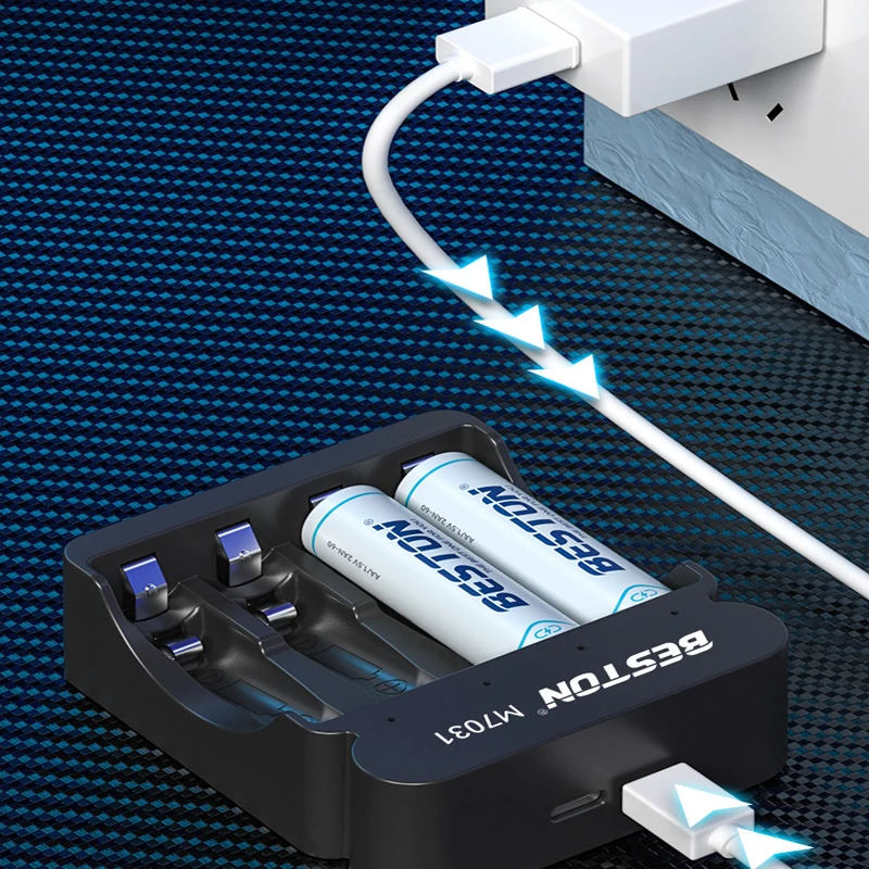 Chargeur Batteries AA AAA 4/8 Slots USB Micro