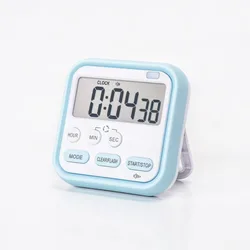 Adjustable Volume Digital Kitchen Timer with Multifunctional Display (Sky Blue)