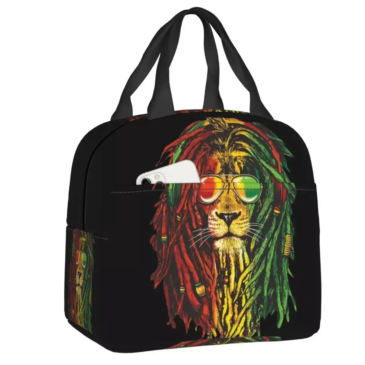 

Термоизолированная сумка для ланча Rasta Lion Of juah Jamaica, многофункциональный контейнер для еды Reggae Rastafari Rasta