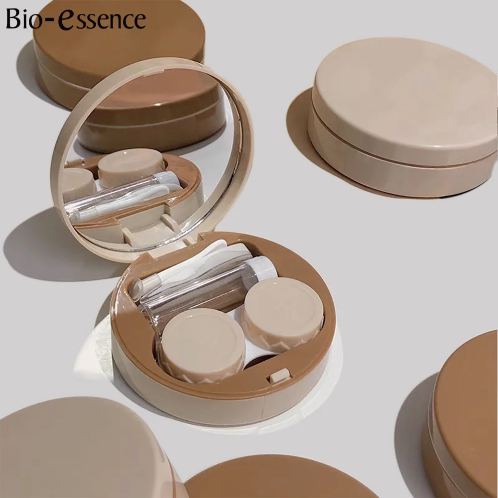 Colored Contact Lens Box Tweezer Suction Stick Set Portable Storage Container Travel Easy Carry