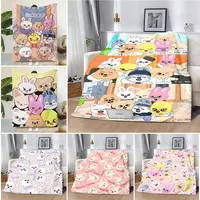 Cute Cartoon S-Strays K-Kids Printed Blanket Picnic Blankets Warm Blanket Soft and Comfortable Blanket Home Travel Birthday Gift 1
