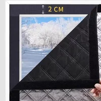 Winter windproof warm curtains, bedroom cold-proof thermal insulation film, sealed windows，Blackout and soundproof - Image 3